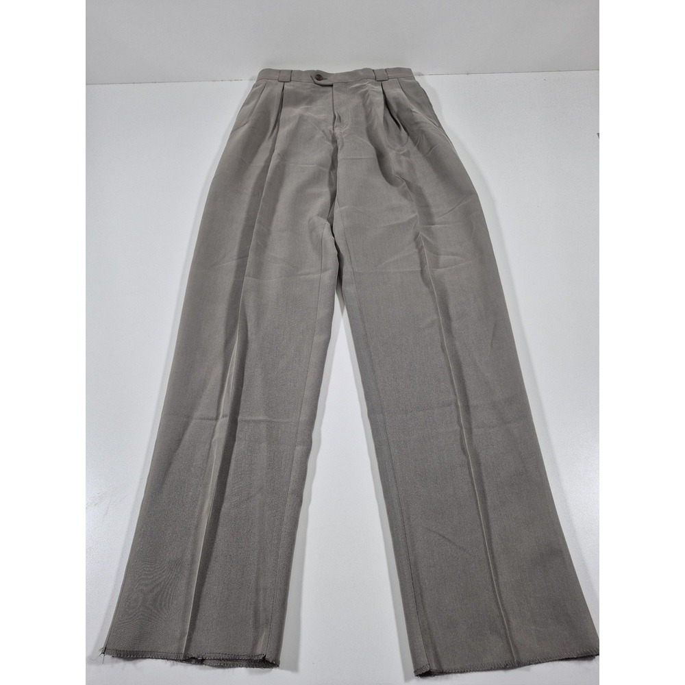 VTG Raymond Dress Pants Mens 30x36 Gray Microfiber Pleated Classic Fit NWT